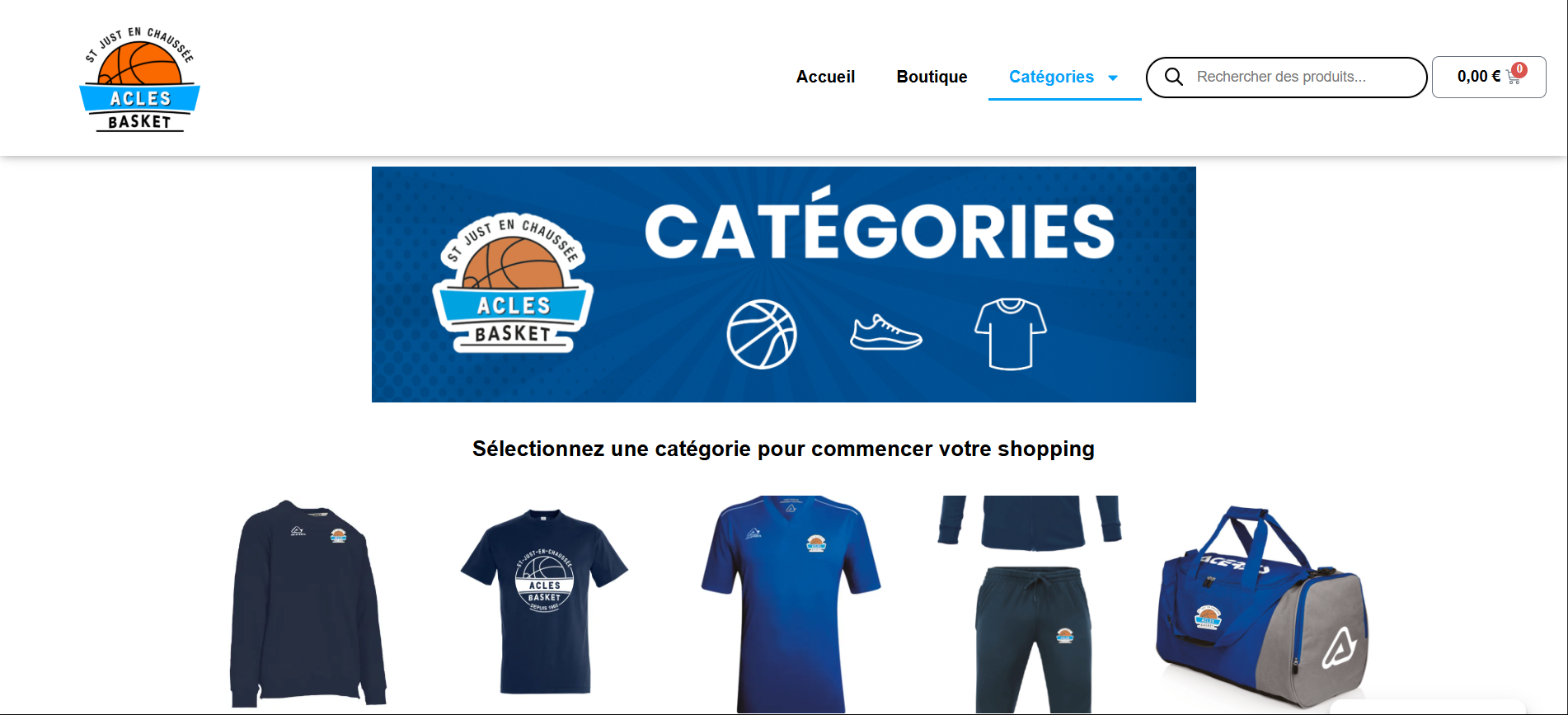 page catégories ACLES